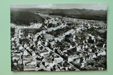 Postcard aerial view PC Rohrbach Saar 1961 Town architecture Saarland